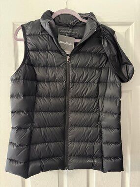 Eddie Bauer Women's CirrusLite Down Vest  NWT Black -Large
